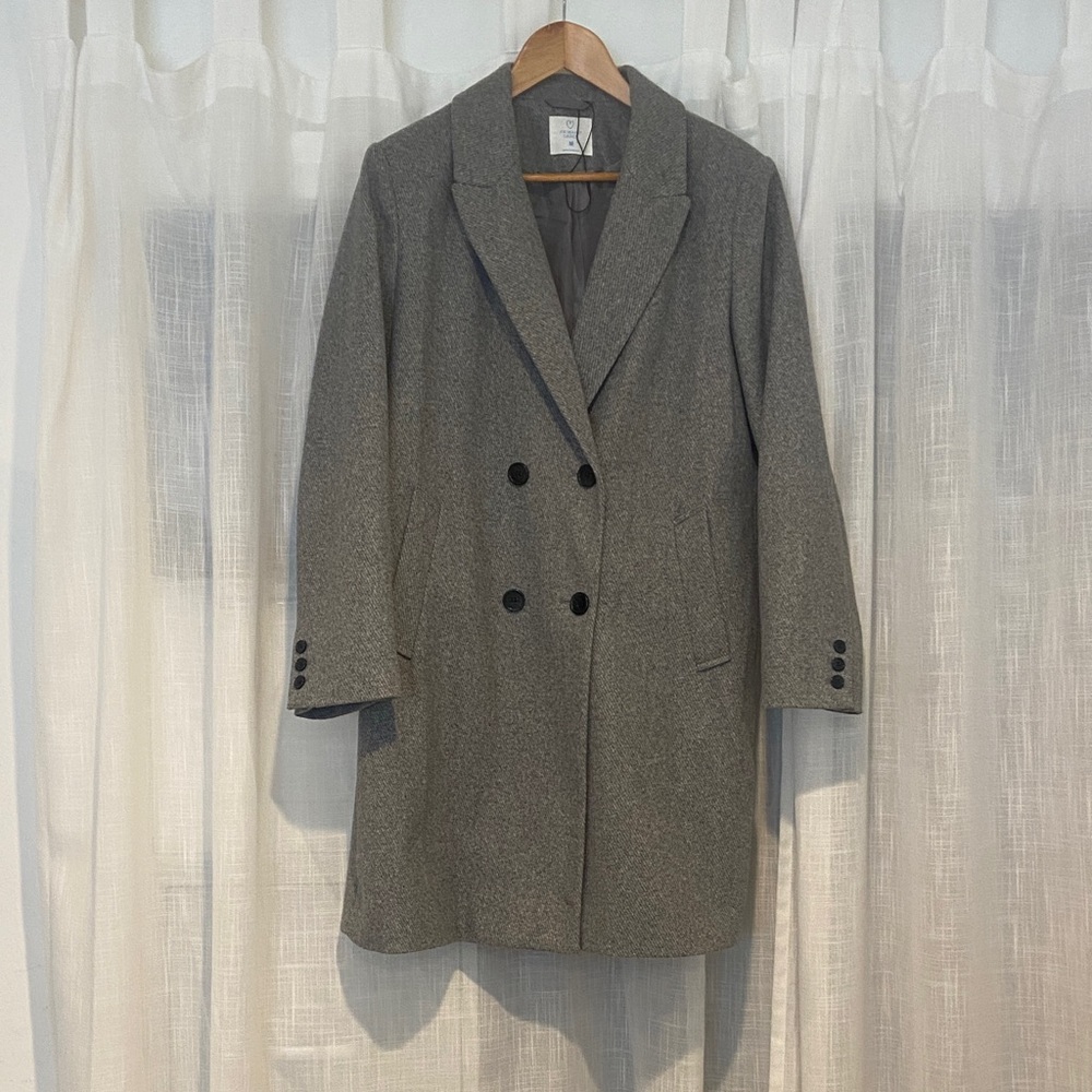 Primark Charcoal Double-Breasted Trench Coat